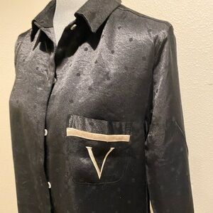 Victoria's Secret Black Satin Blouse